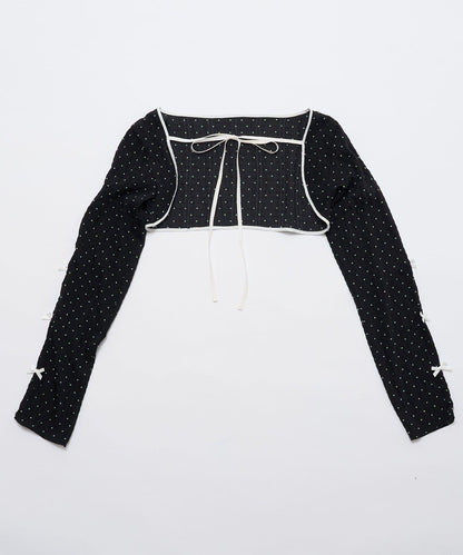 mline 短款蝴蝶結設計襯衫