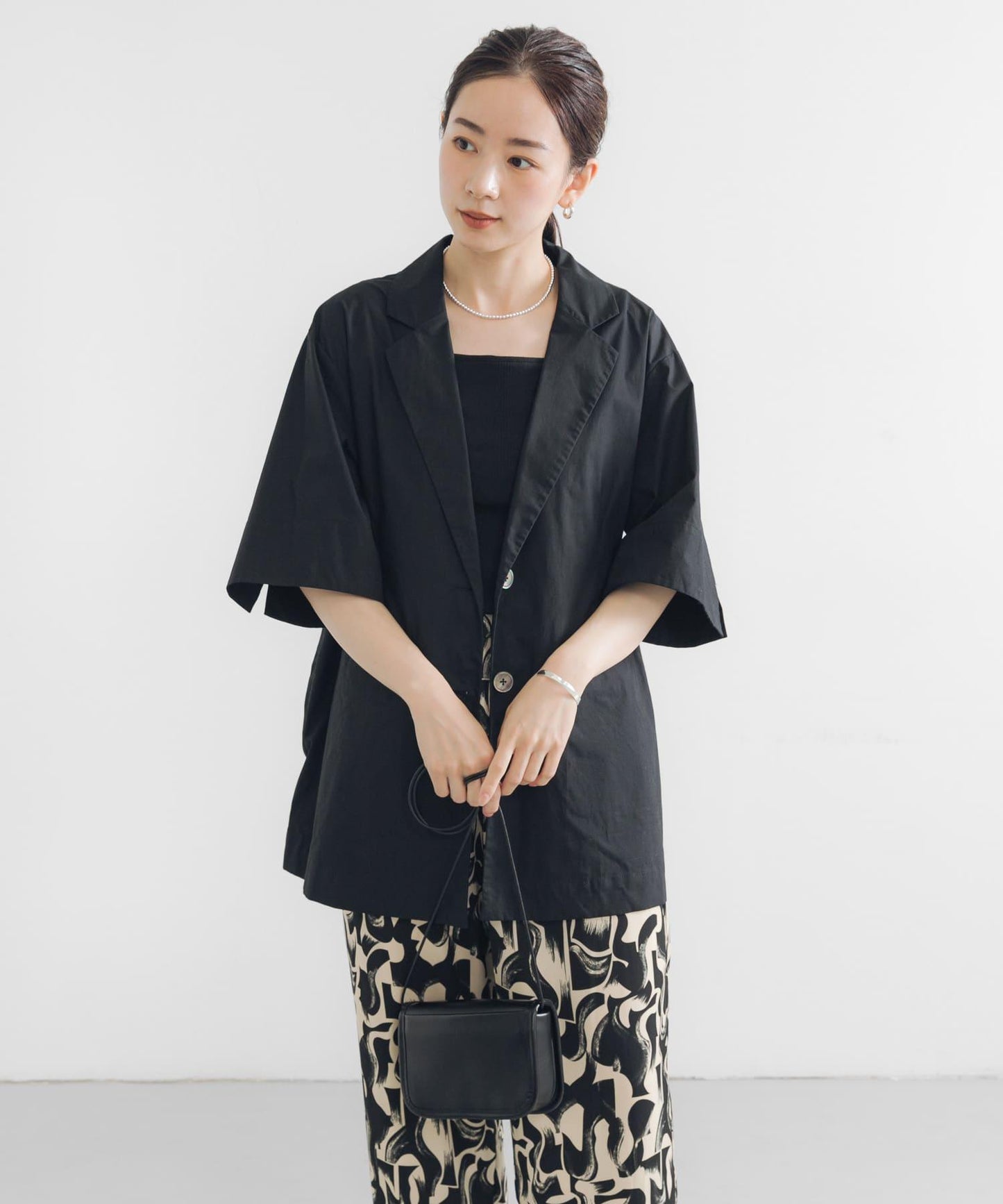 棉質五分袖夾克