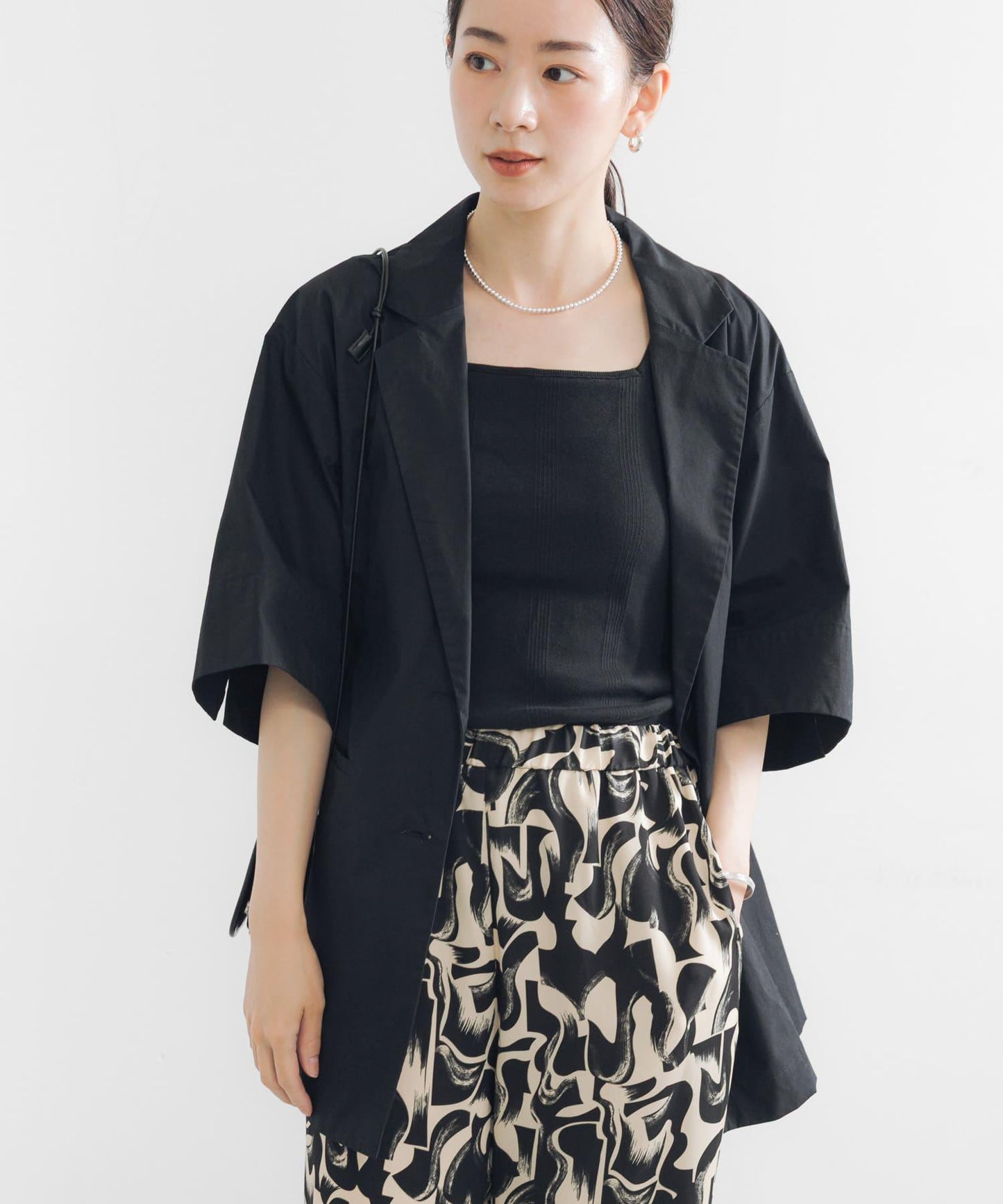 棉質五分袖夾克