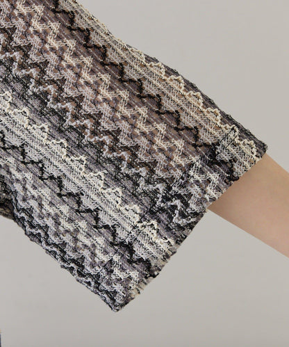 蕾絲透視條紋寬鬆襯衫