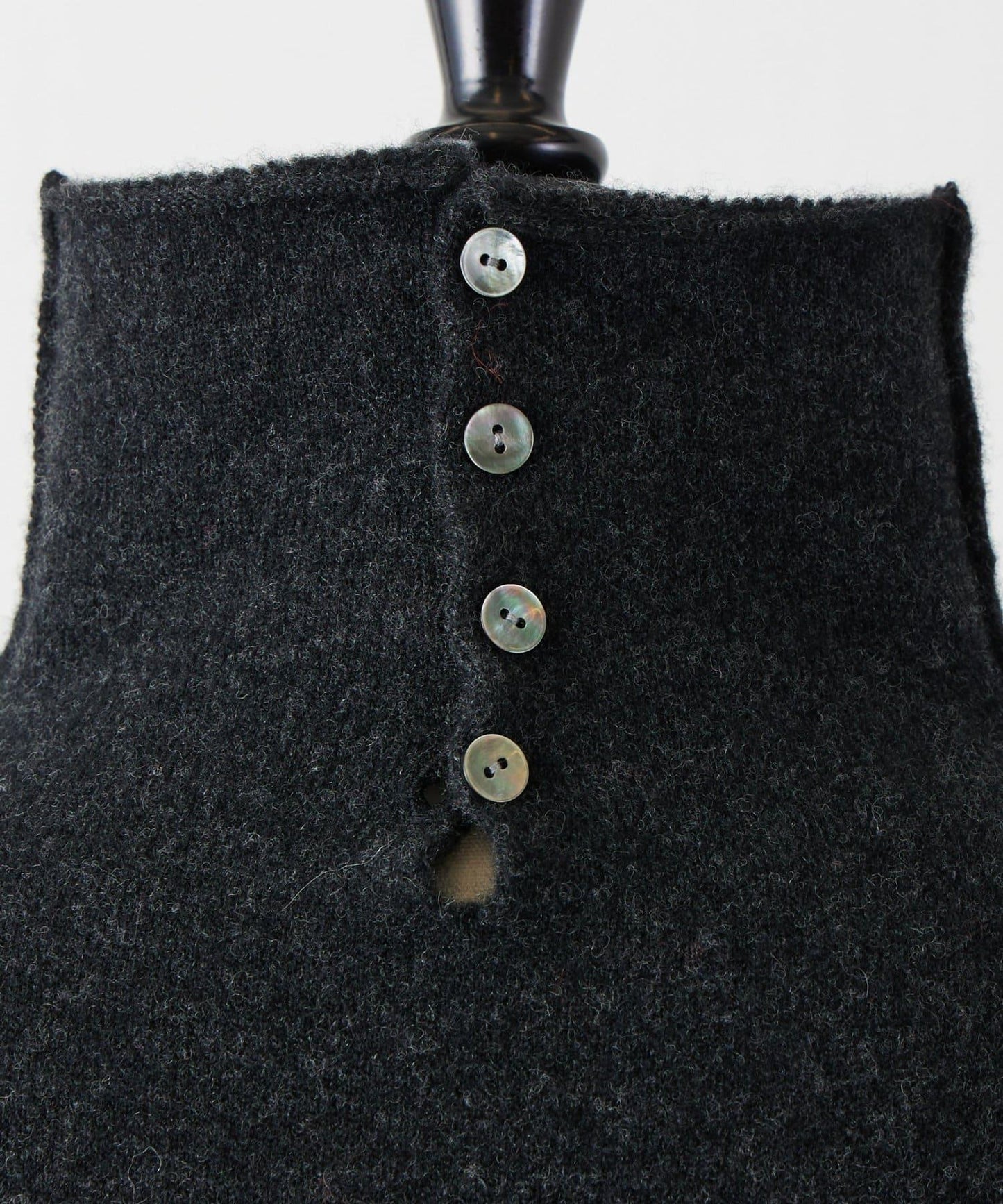 羊毛絨可逆束腰長款襯衫