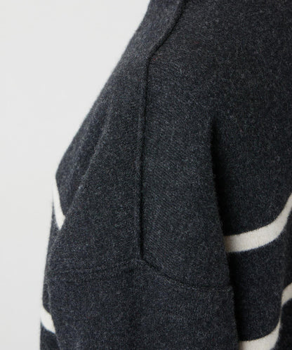 羊毛絨可逆束腰長款襯衫