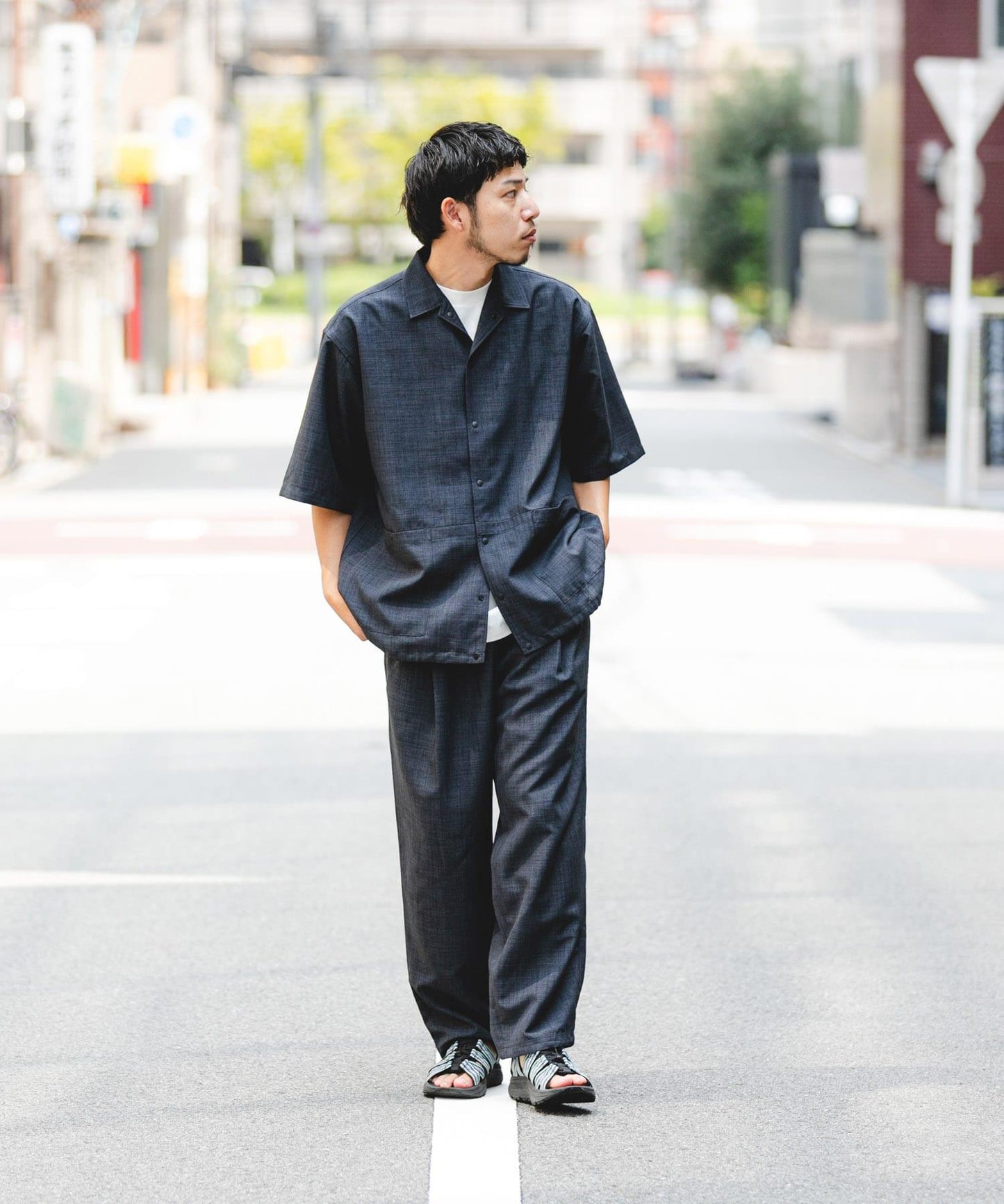 吸水速幹/防紫外線/UR TECH 高捻短袖襯衫