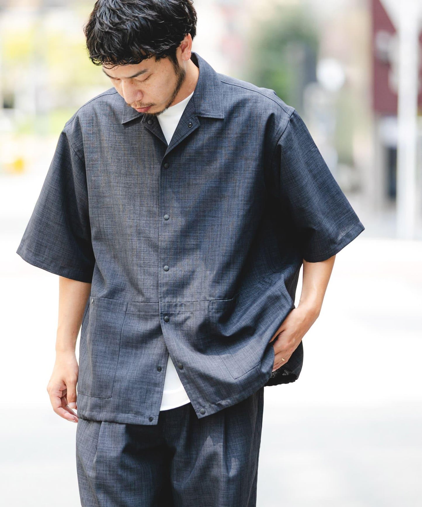 吸水速幹/防紫外線/UR TECH 高捻短袖襯衫