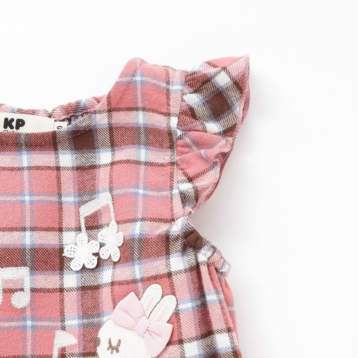 mimi醬格子圖案上衣和燈籠褲套裝