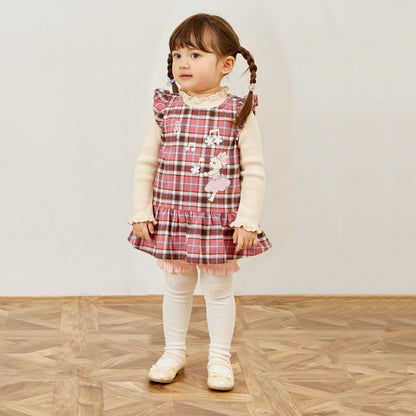 mimi醬格子圖案上衣和燈籠褲套裝