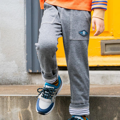 牛仔風針織斜紋長褲