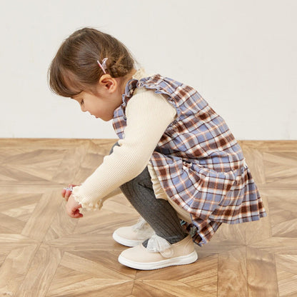 mimi醬格子圖案上衣和燈籠褲套裝