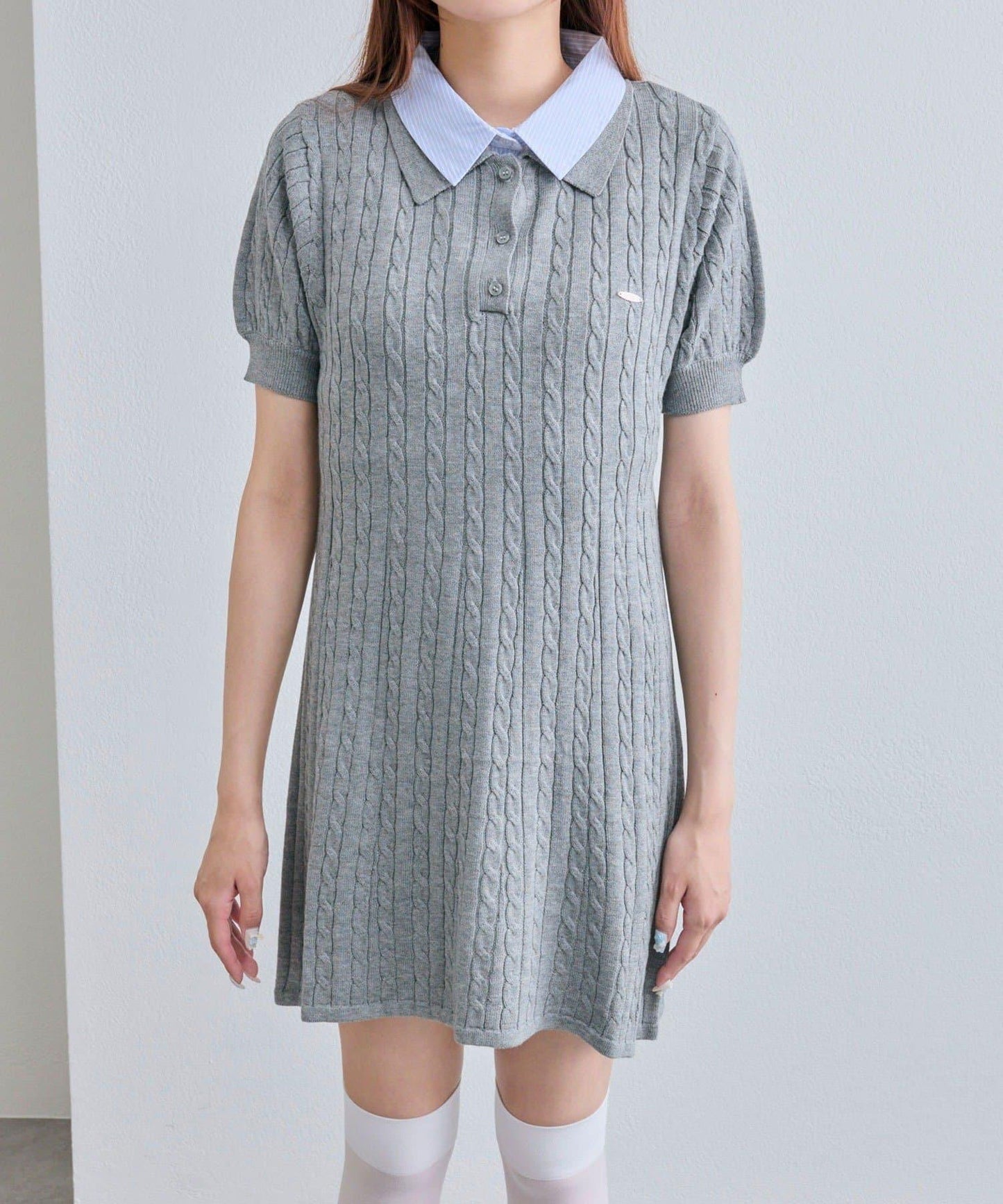 2件領口Polo連衣裙