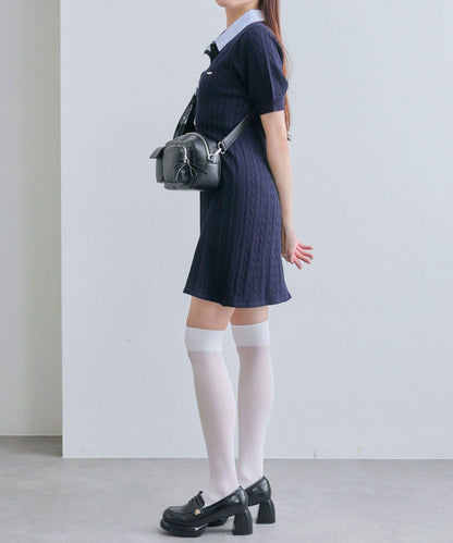 2件領口Polo連衣裙