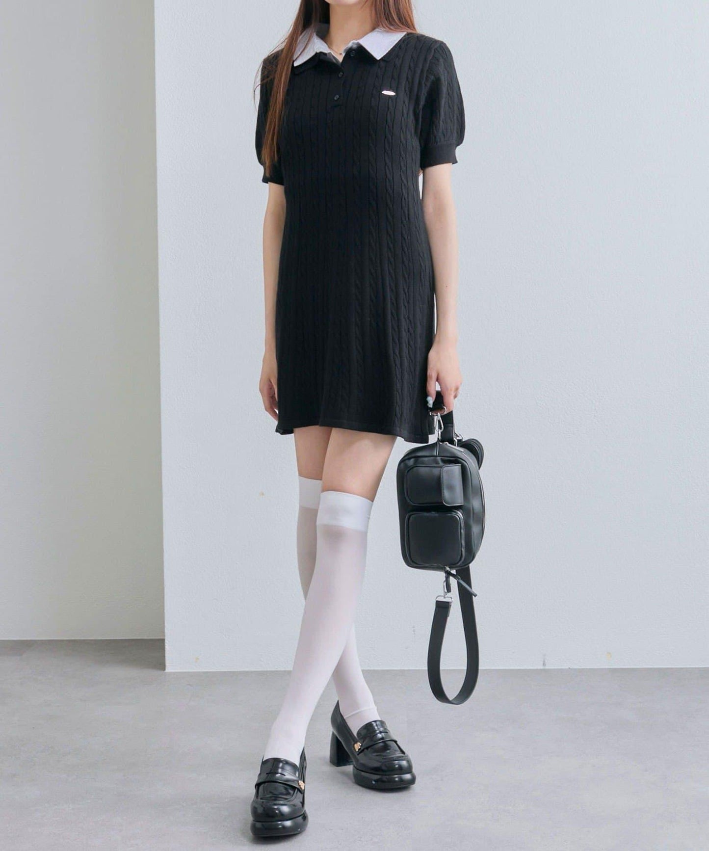 2件領口Polo連衣裙