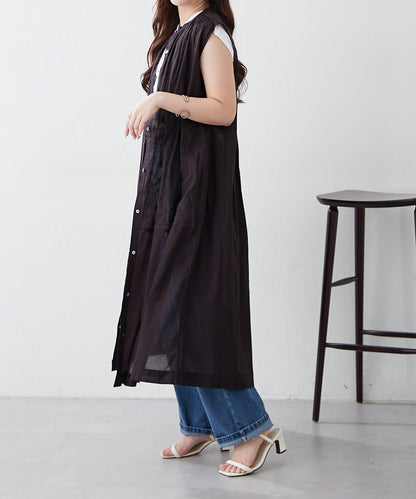 【NAO】印度棉100% 刺繡無袖連衣裙