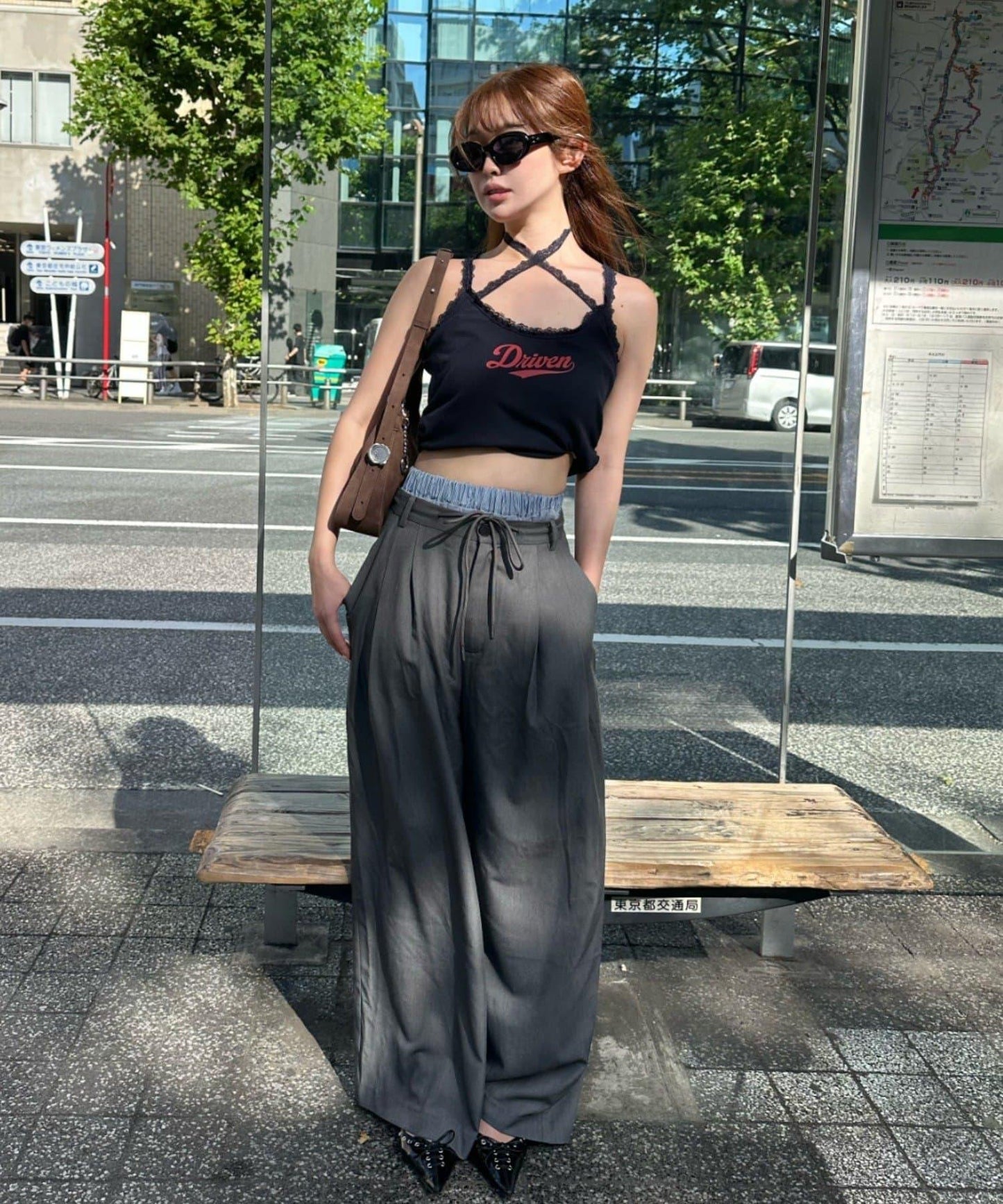 層疊設計休閒西裝褲