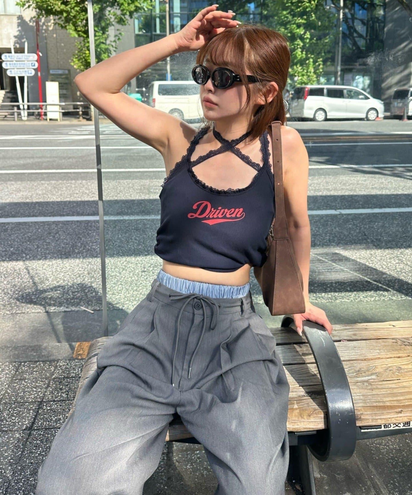 層疊設計休閒西裝褲