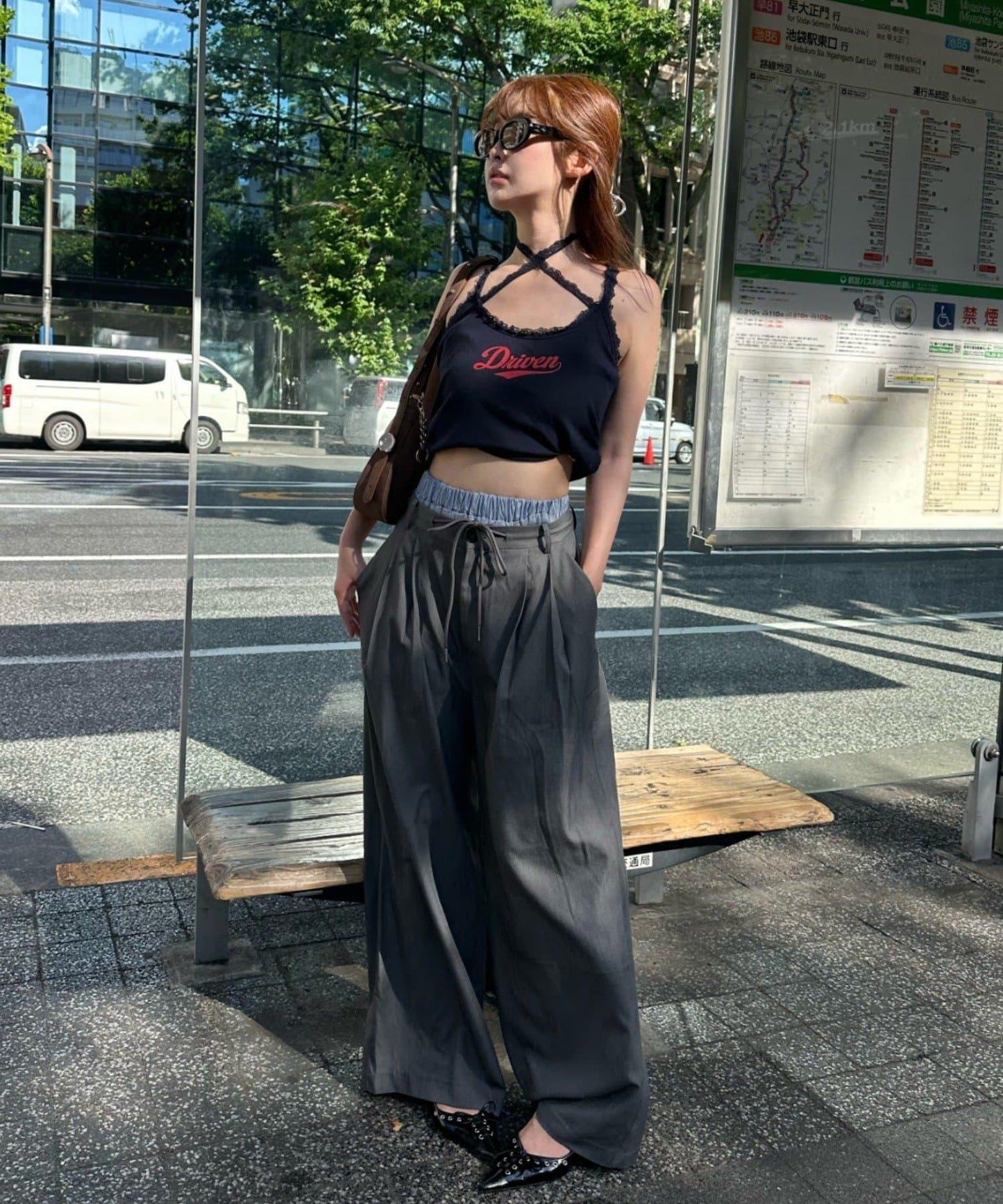 層疊設計休閒西裝褲