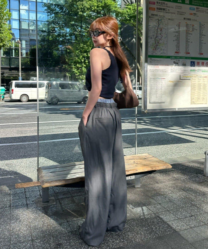 層疊設計休閒西裝褲