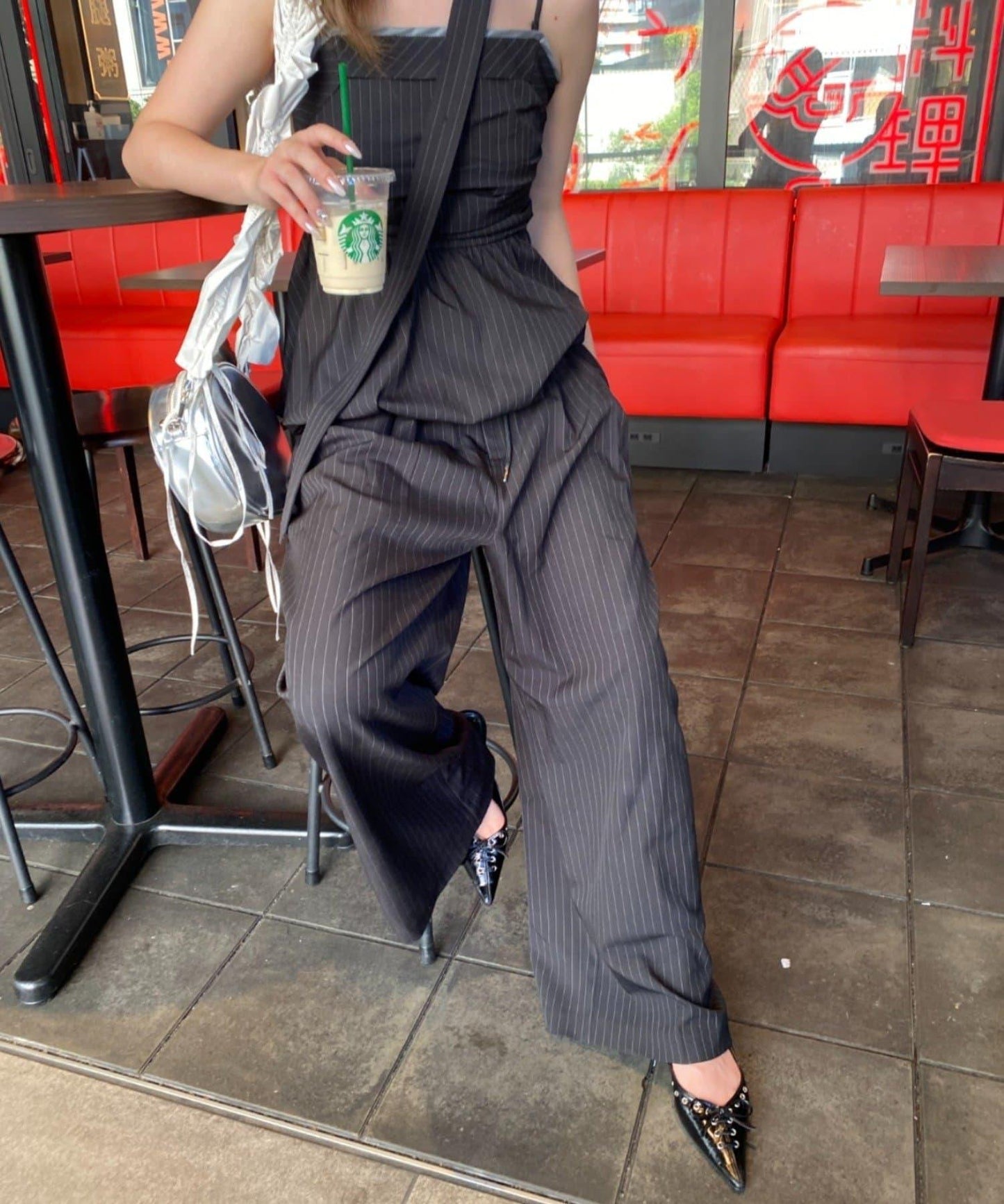 層疊設計休閒西裝褲