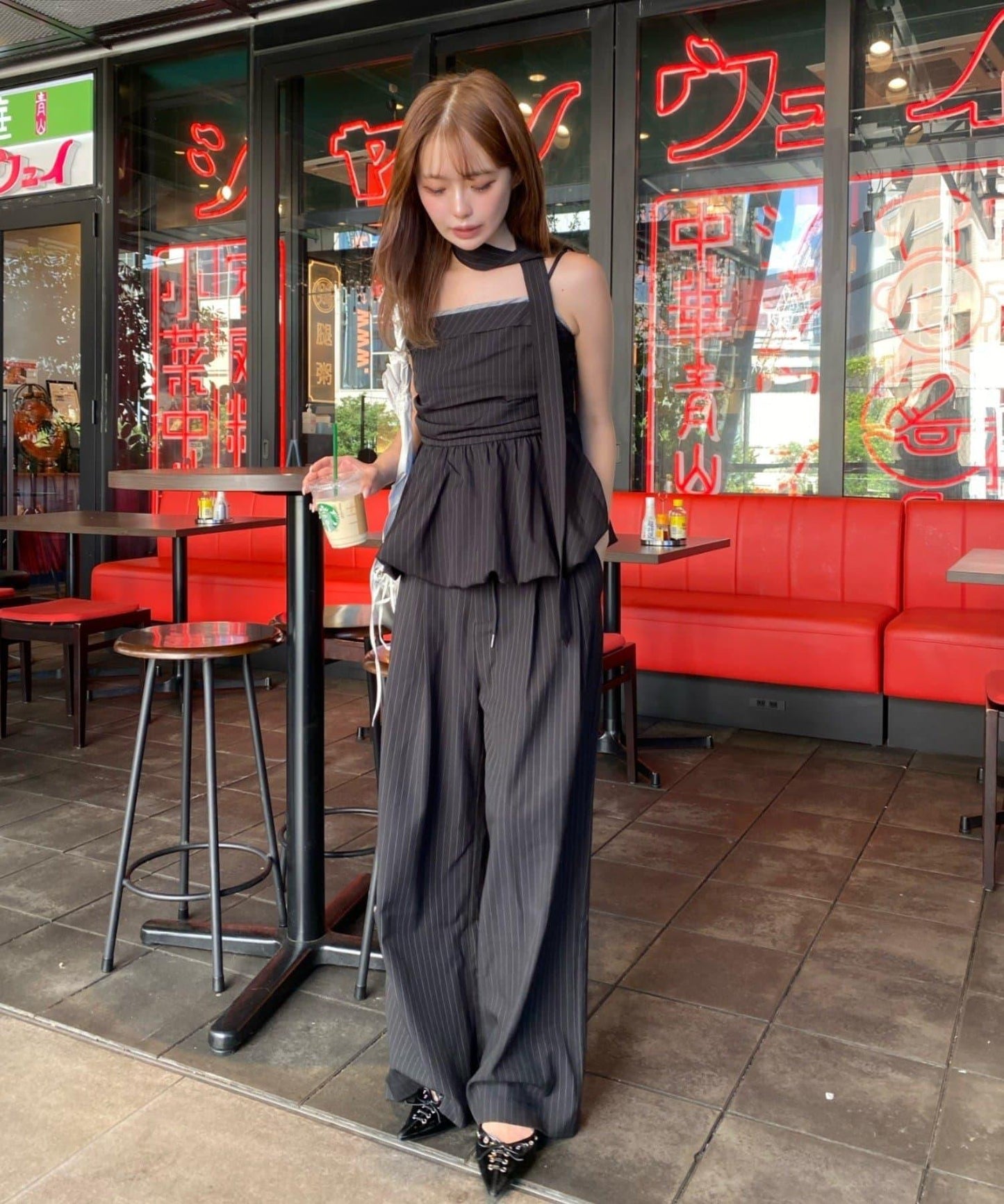 層疊設計休閒西裝褲