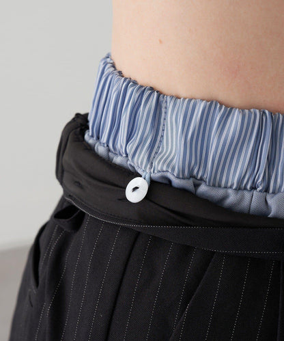 層疊設計休閒西裝褲