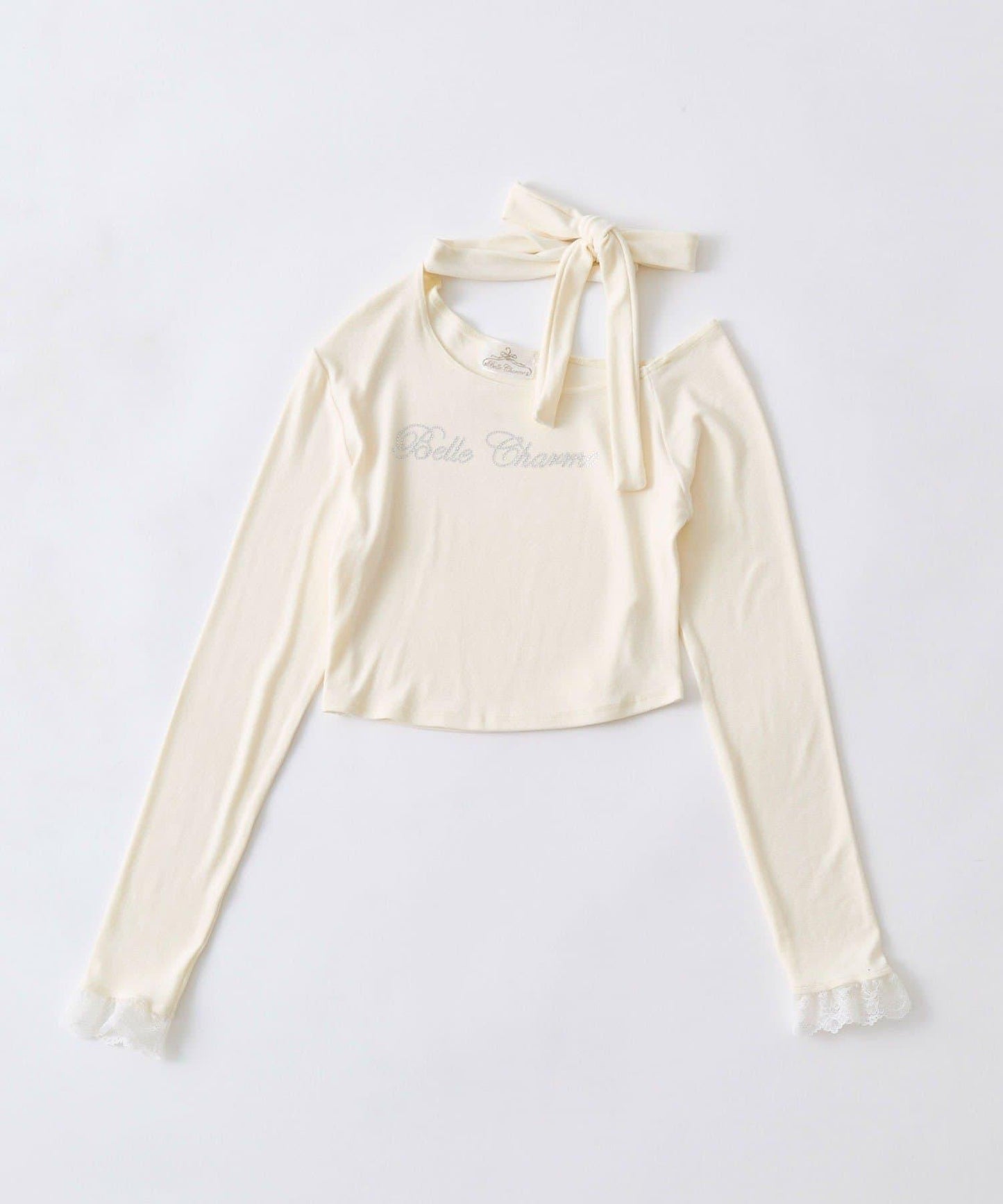 【Belle Charme】水鑽字母蝴蝶結T恤