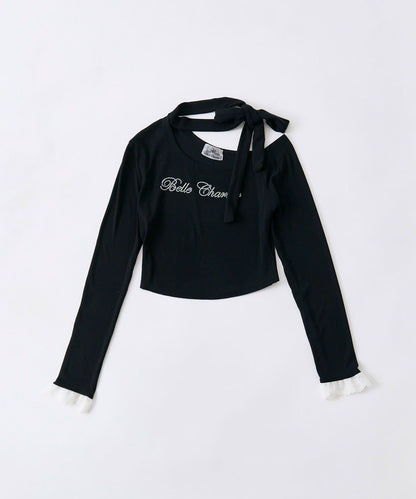 【Belle Charme】水鑽字母蝴蝶結T恤