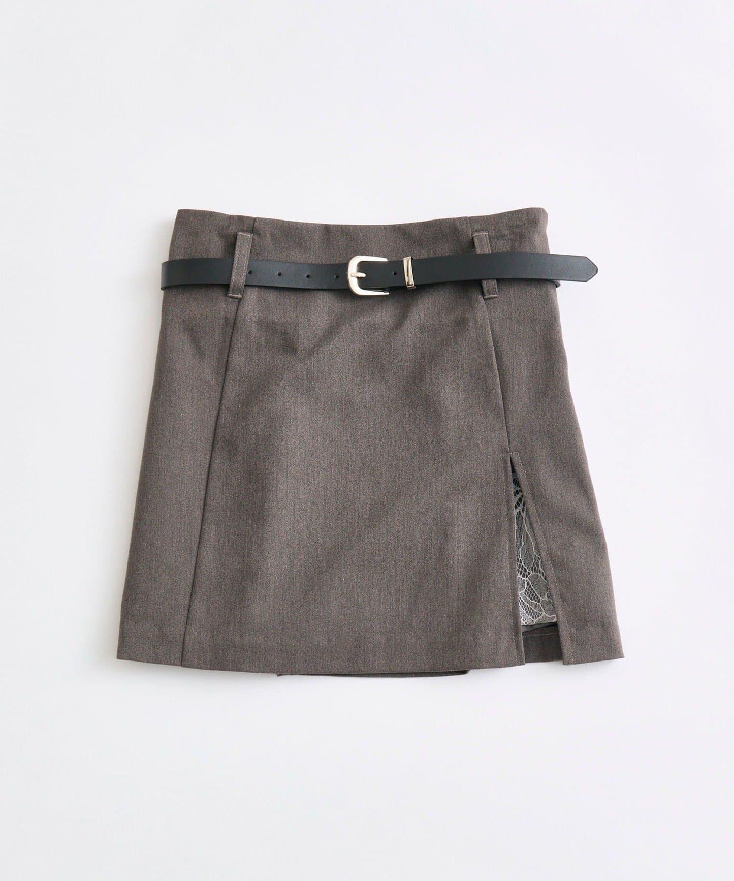 【Belle Charme】蕾絲拼接開叉半身裙