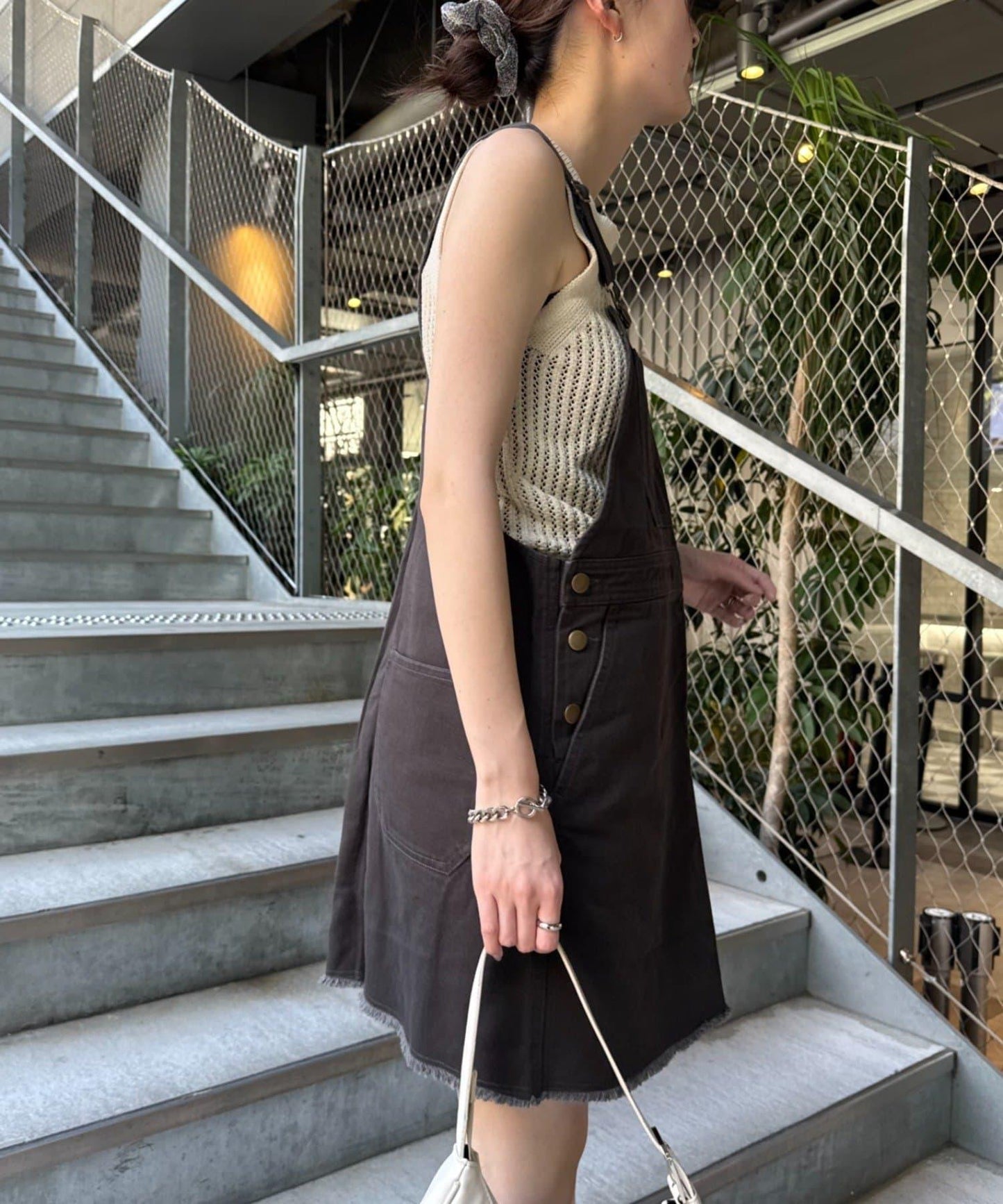 【willow】迷你裙層疊揹帶褲