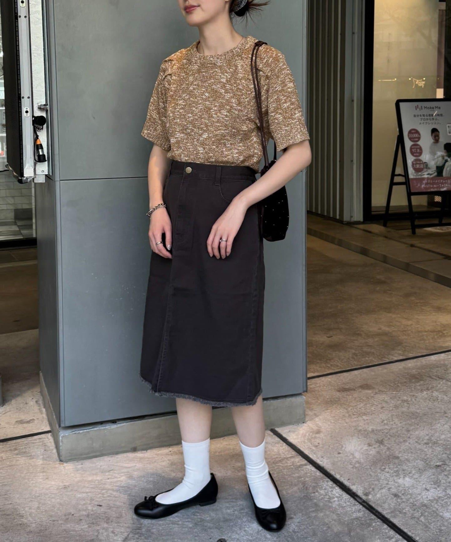 【willow】麻花泡泡袖短袖針織衫