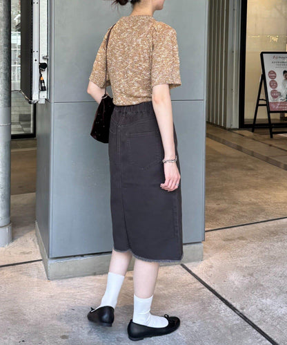 【willow】麻花泡泡袖短袖針織衫
