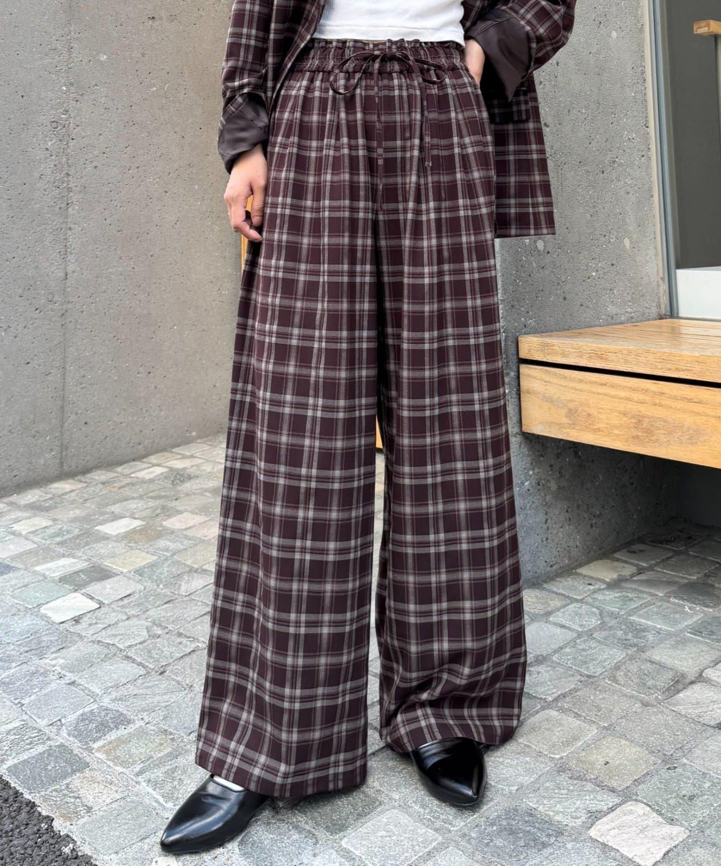 【willow】格紋休閒褲