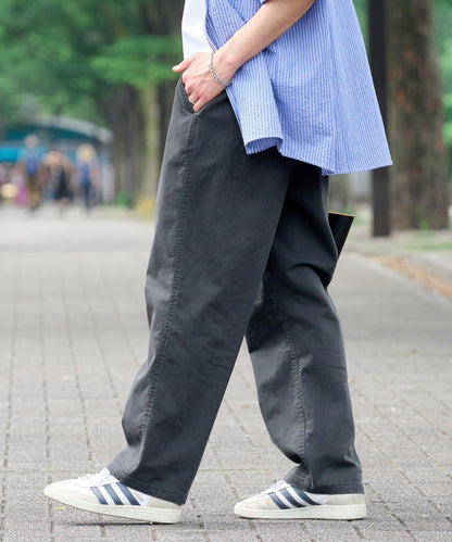 棉斜紋腰帶休閒褲