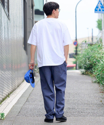 棉斜紋腰帶休閒褲