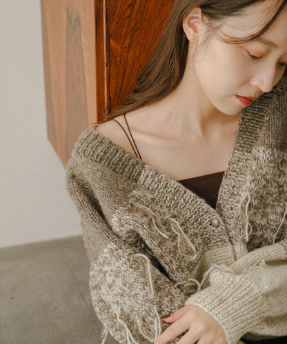 【Kastane】流蘇手工編織開衫