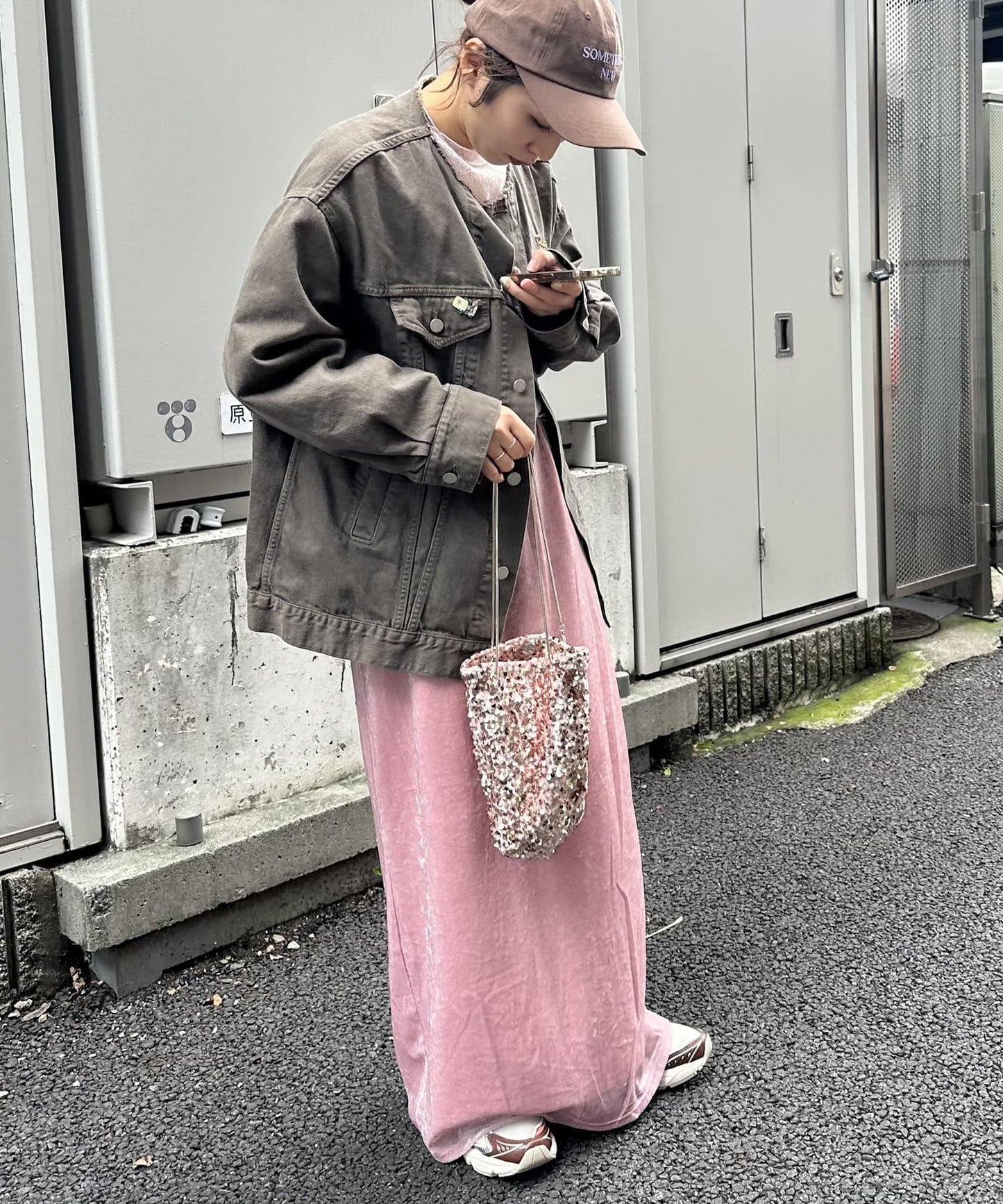 【mystic】亮面天鵝絨半身裙