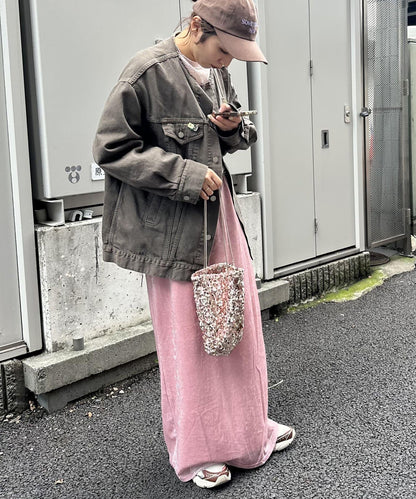 【mystic】亮面天鵝絨半身裙