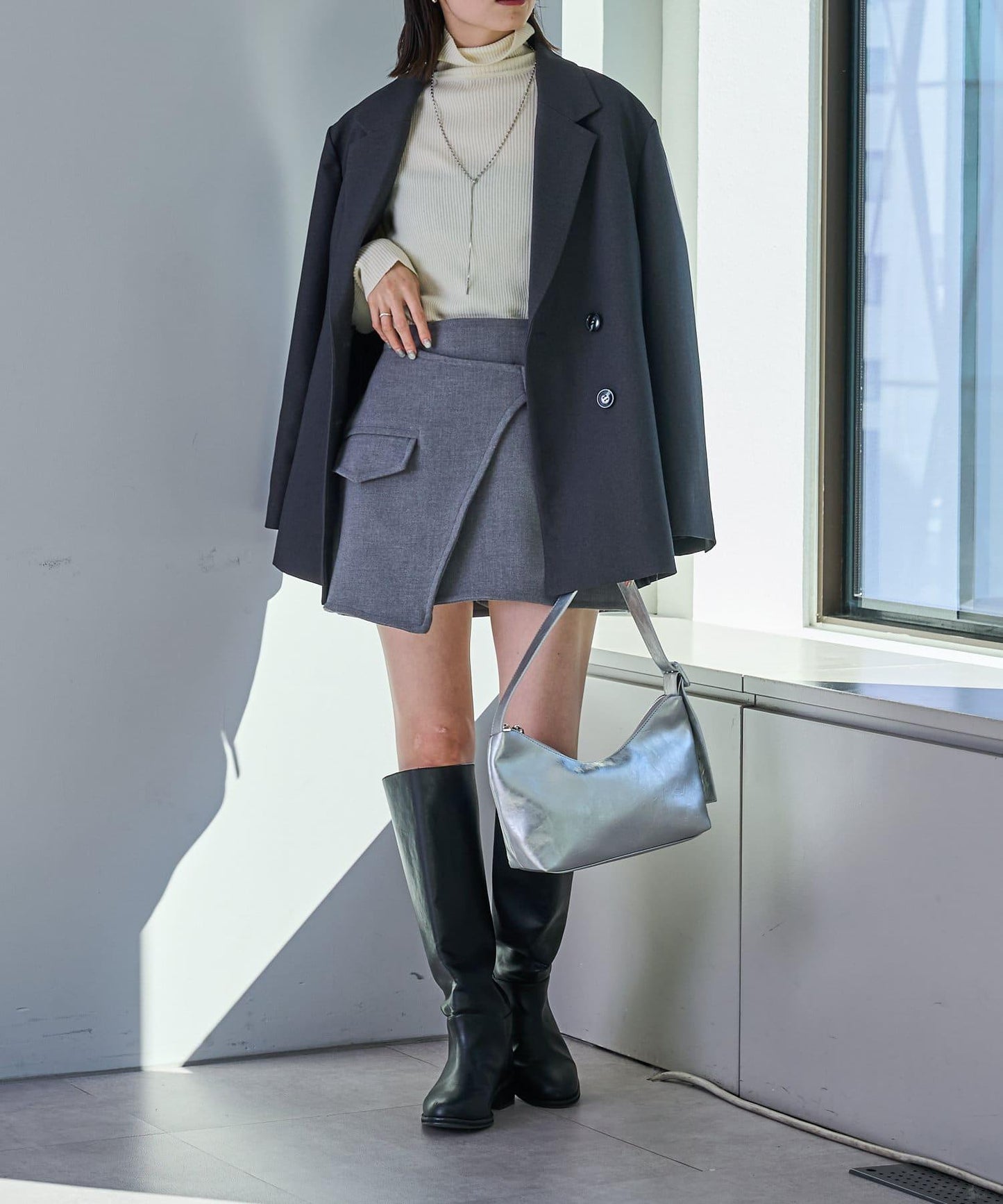 【mystic】裹身腰帶迷你裙褲