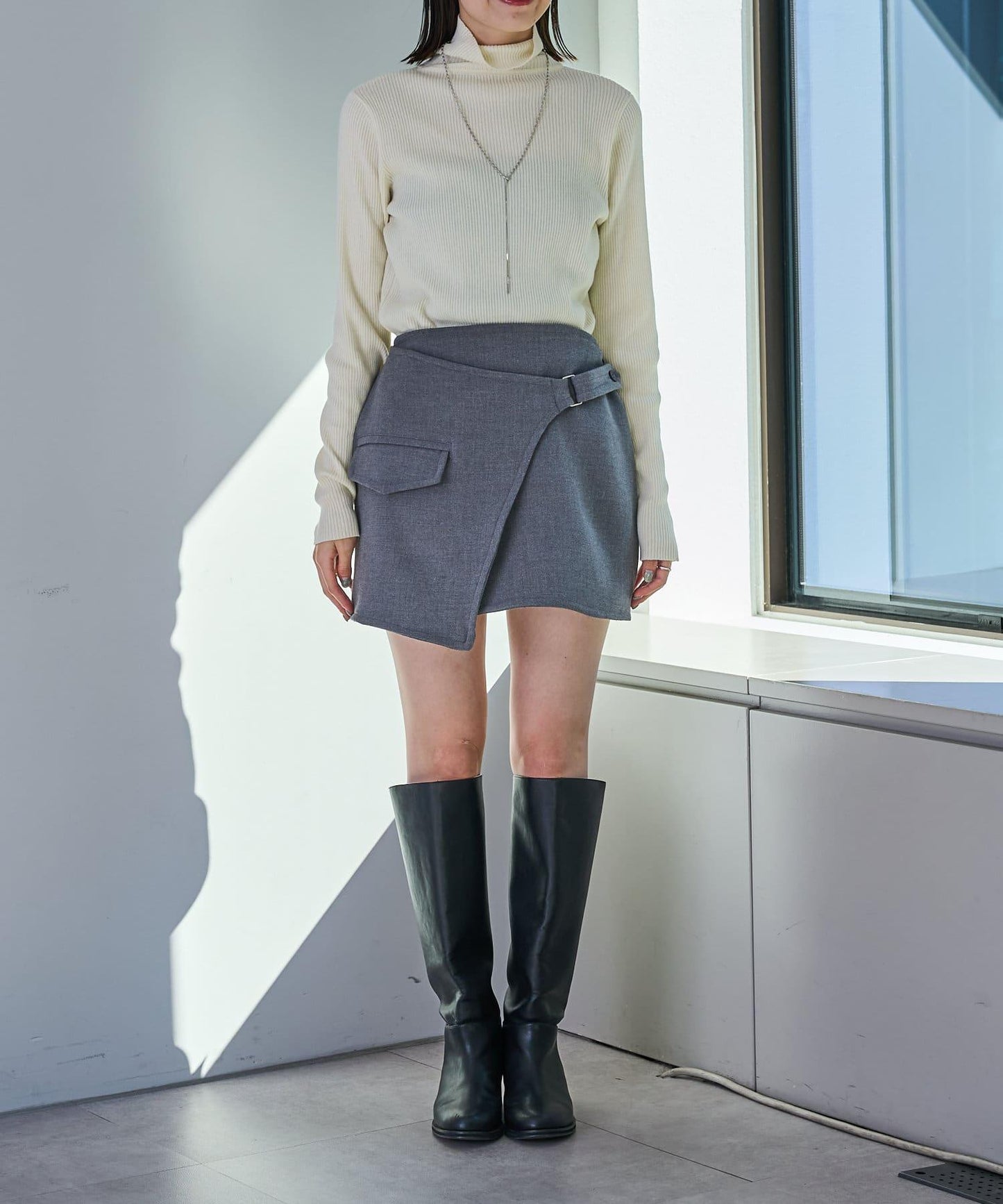 【mystic】裹身腰帶迷你裙褲