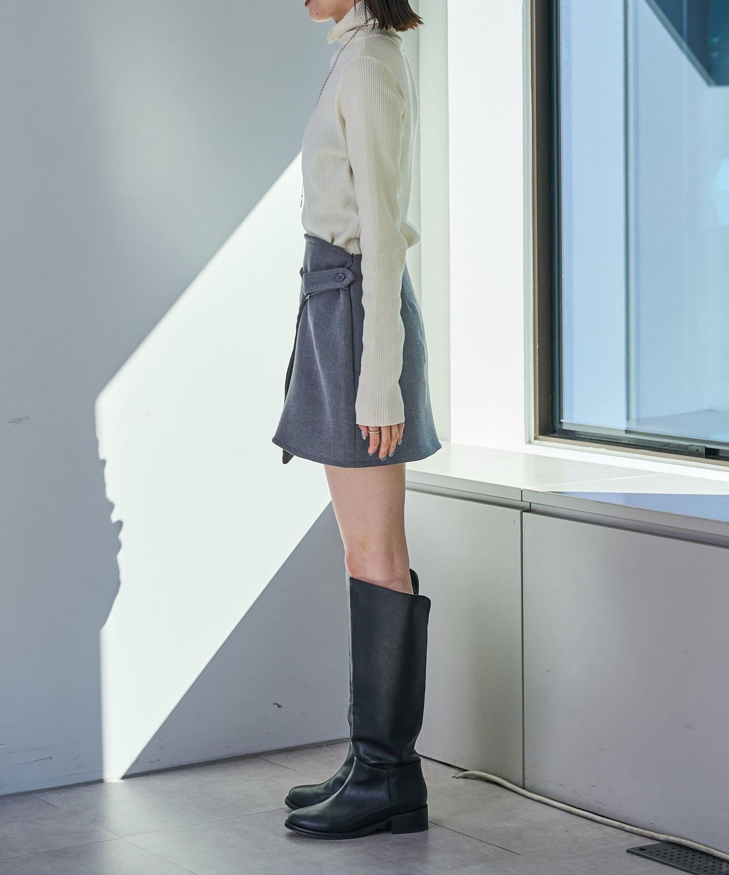 【mystic】裹身腰帶迷你裙褲