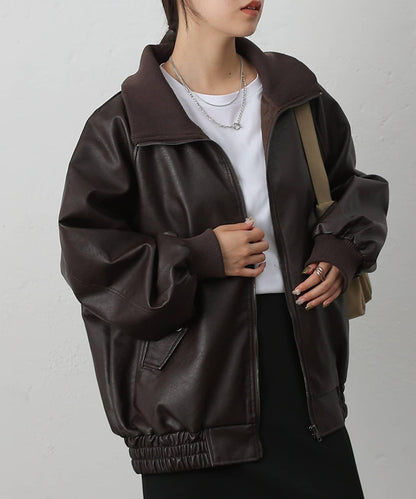 【AW】仿皮MA-1夾克