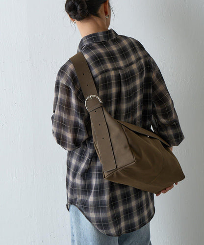 【AW】麂皮翻蓋單肩包