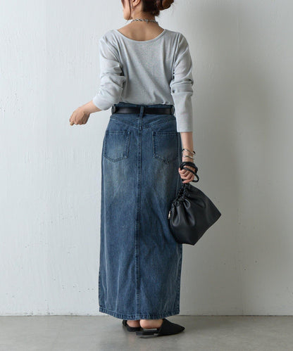 【AW】亮絲雙穿方領套頭衫