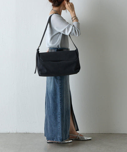 【AW】麂皮翻蓋單肩包