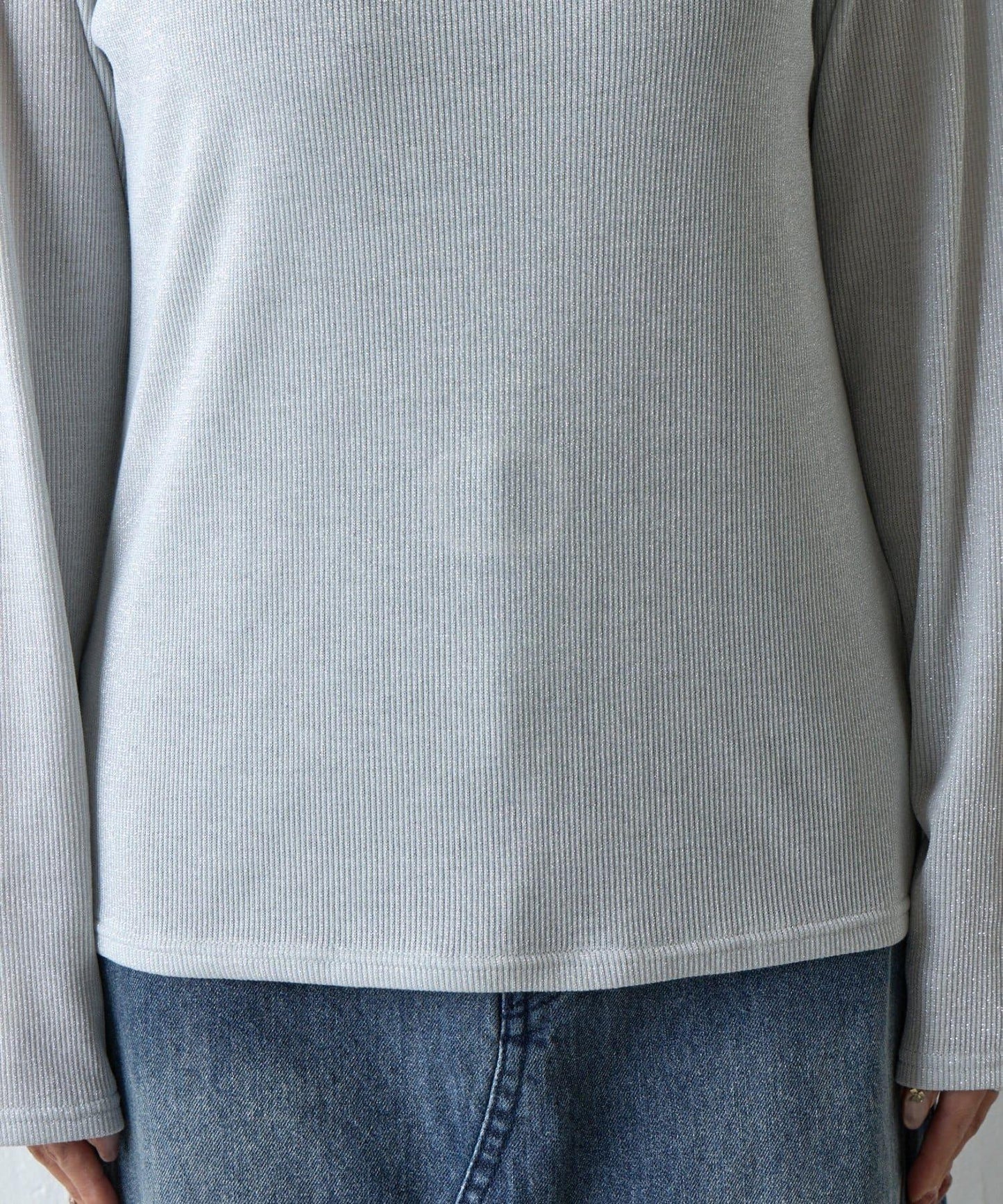 【AW】亮絲雙穿方領套頭衫