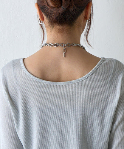 【AW】亮絲雙穿方領套頭衫