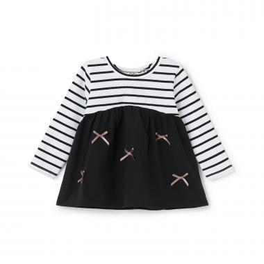 拼接條紋長袖T恤