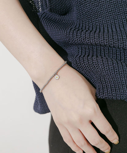 不鏽鋼珠花朵吊墜手鍊