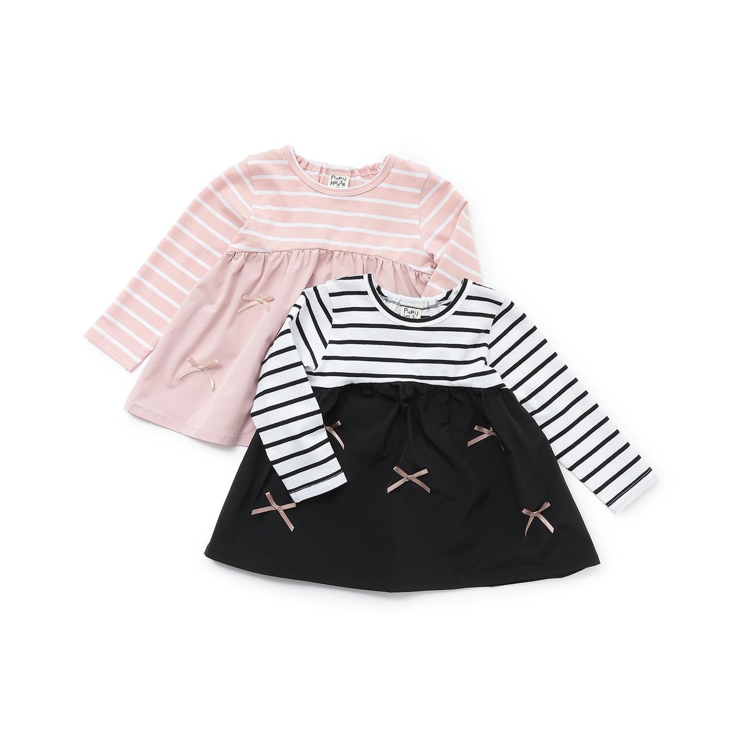 拼接條紋長袖T恤