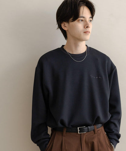 部分色 刺繡加厚長袖T恤