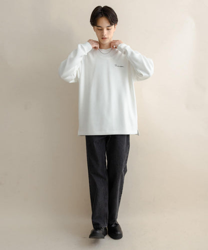 部分色 刺繡加厚長袖T恤