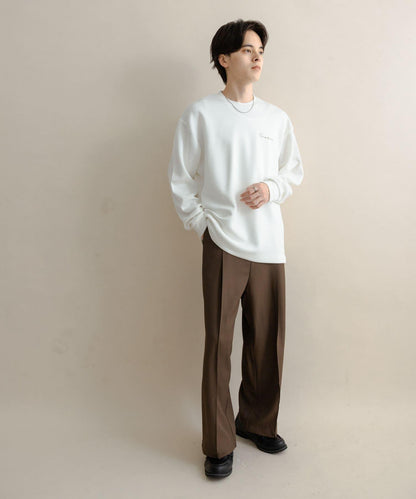 部分色 刺繡加厚長袖T恤